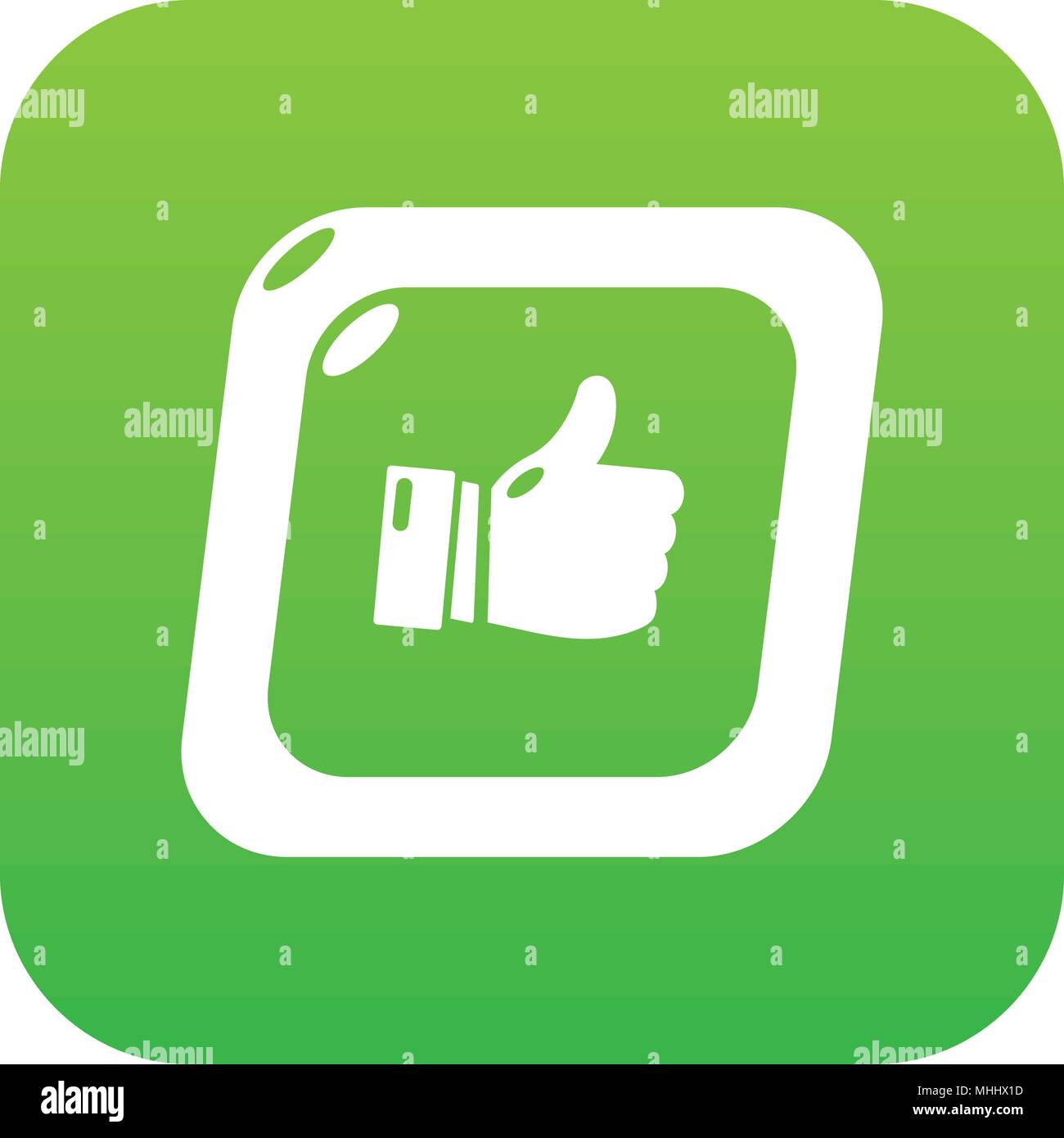 Thumbs up icon green vector Stock Vector Image & Art - Alamy