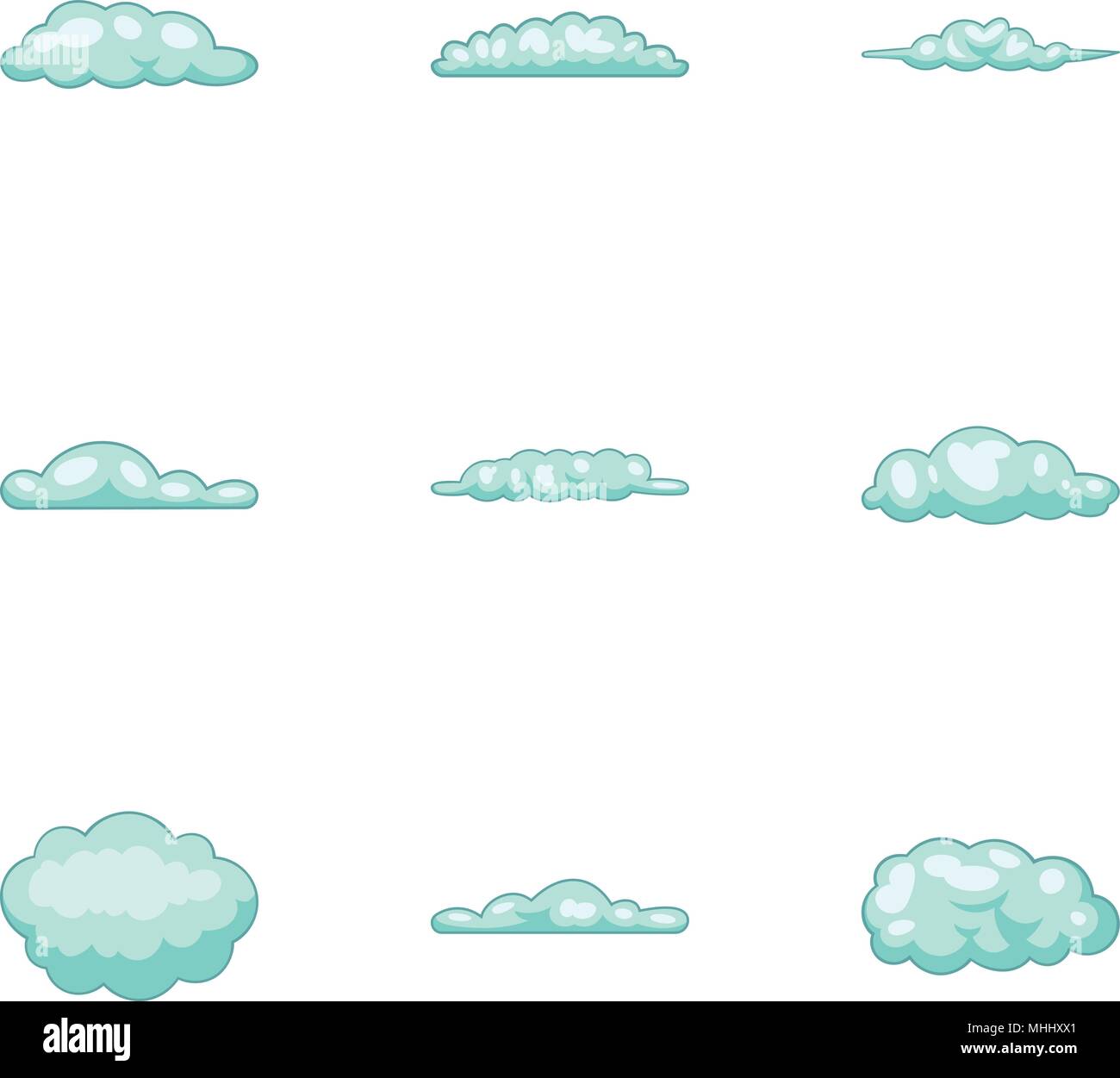 Cloud icons set, cartoon style Stock Vector Image & Art - Alamy
