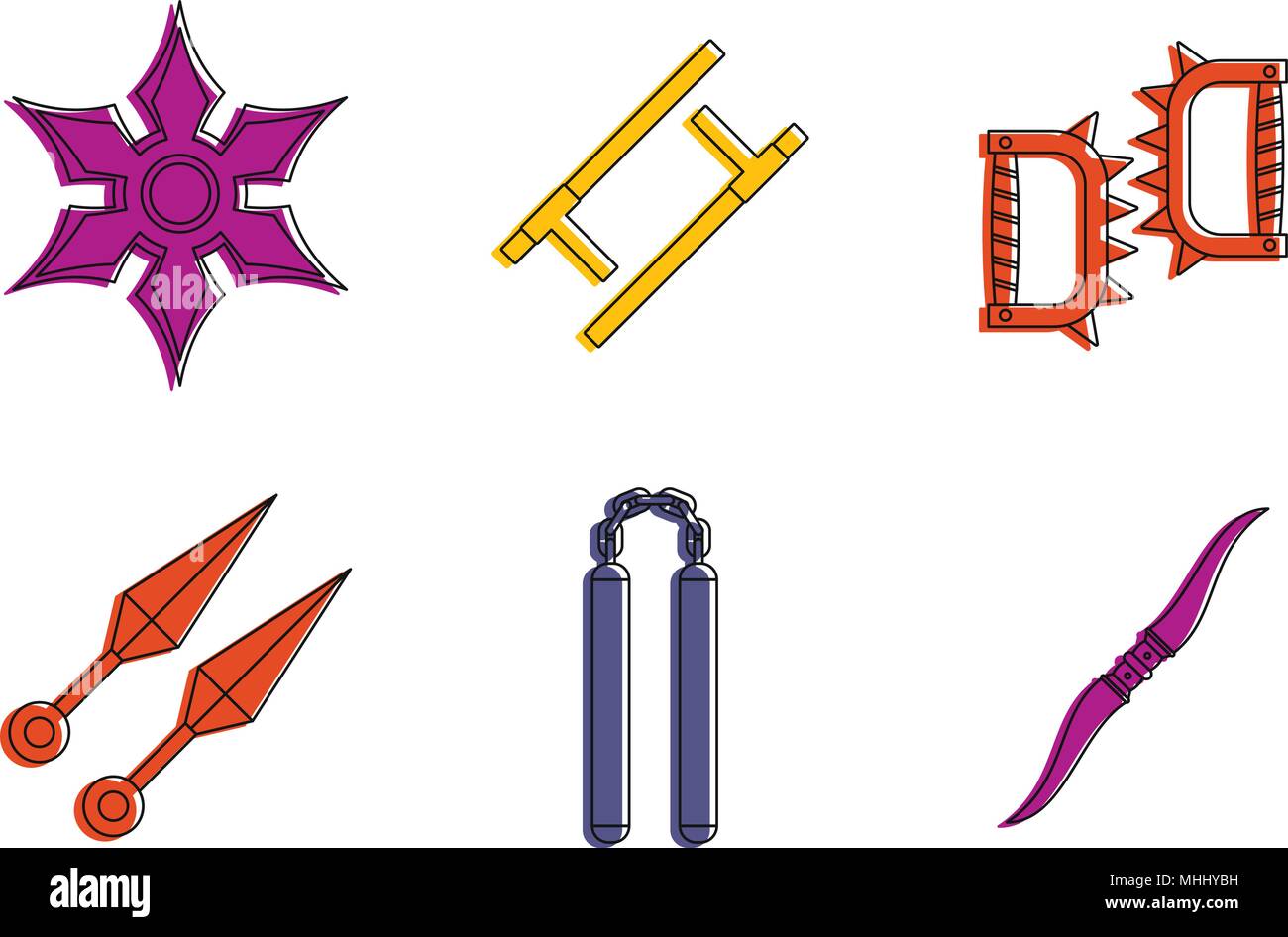 Armor icon set, color outline style Stock Vector Image & Art - Alamy