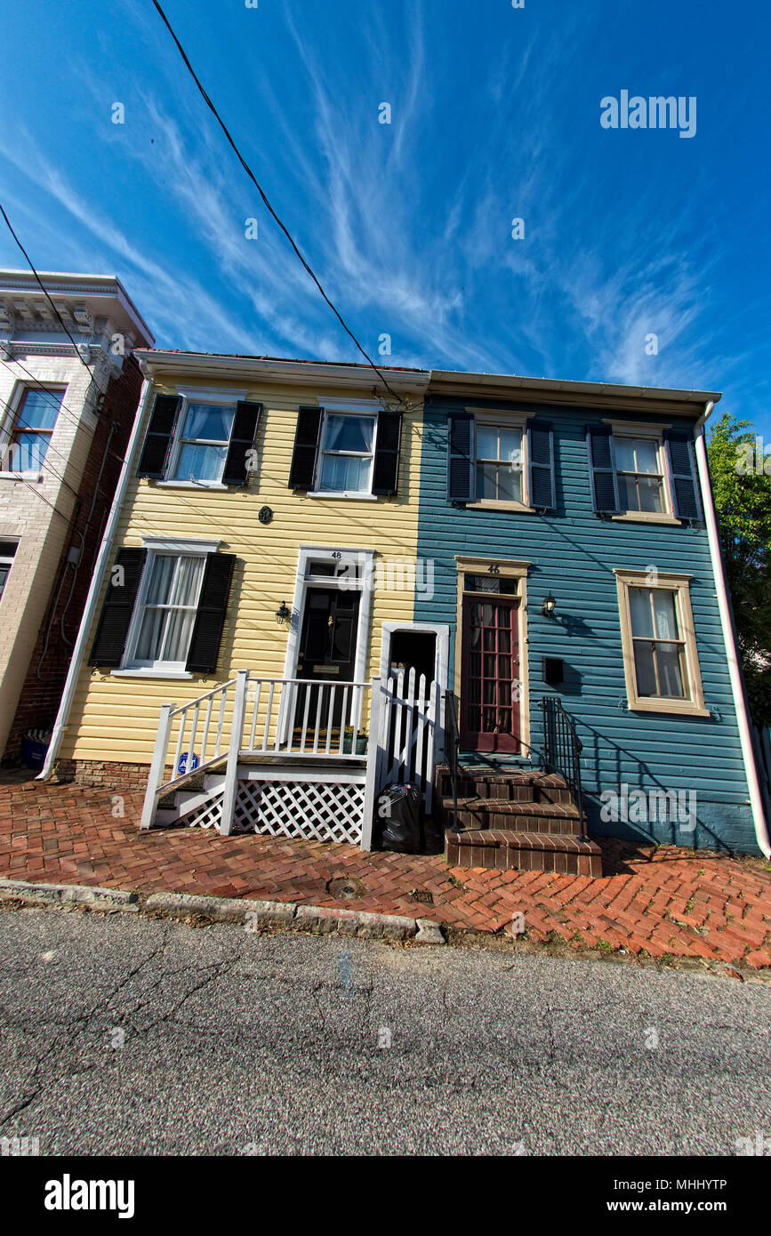 Annapolis Maryland old houses on sunny day Stock Photo Alamy