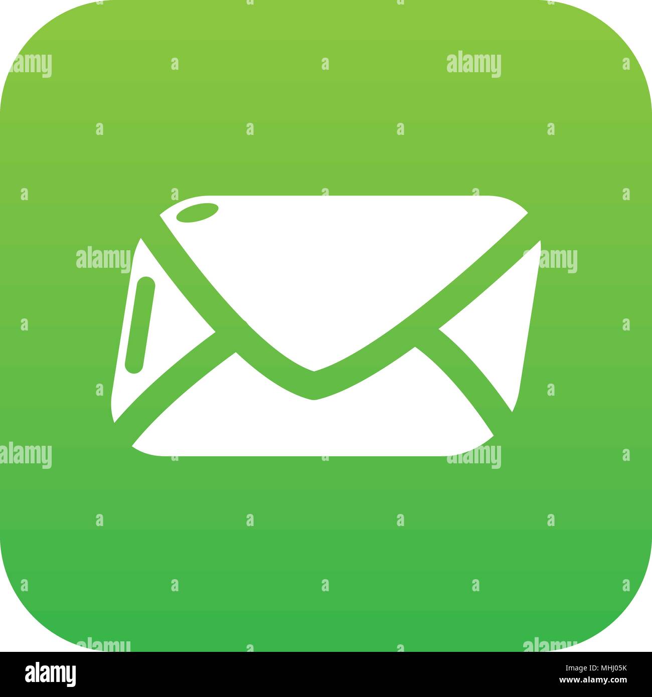 Mail icon green vector Stock Vector Image & Art - Alamy