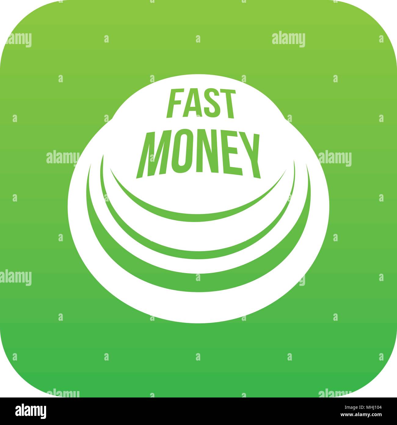 Fast money button icon green vector Stock Vector Image & Art - Alamy