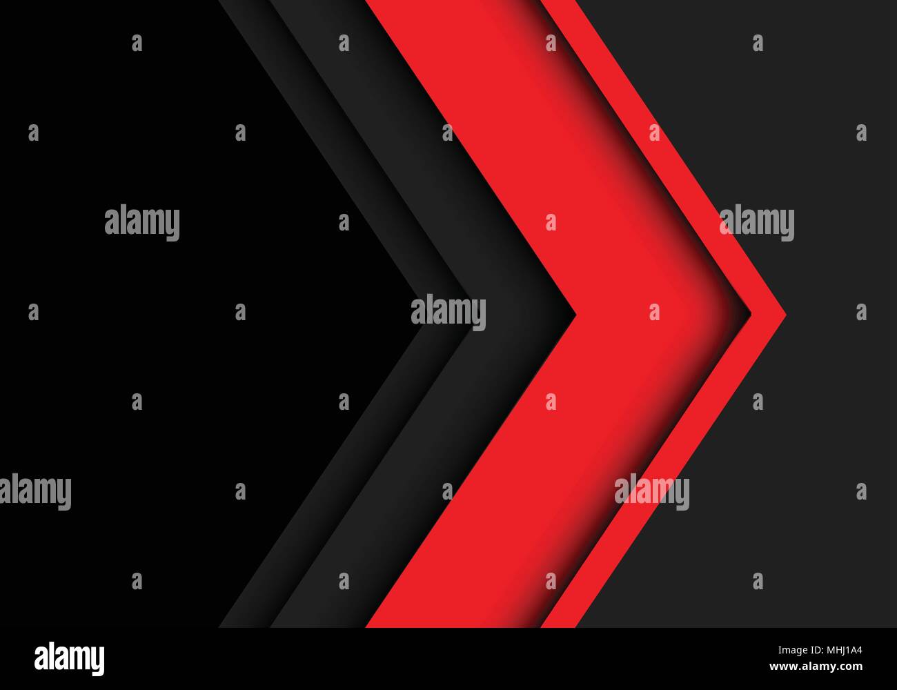 Abstract red gray arrow with black blank space design modern futuristic ...