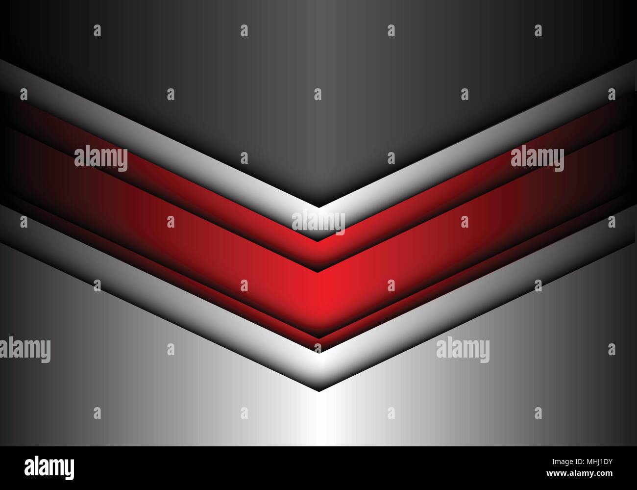 Abstract red arrow on metal with grey design modern futuristic ...