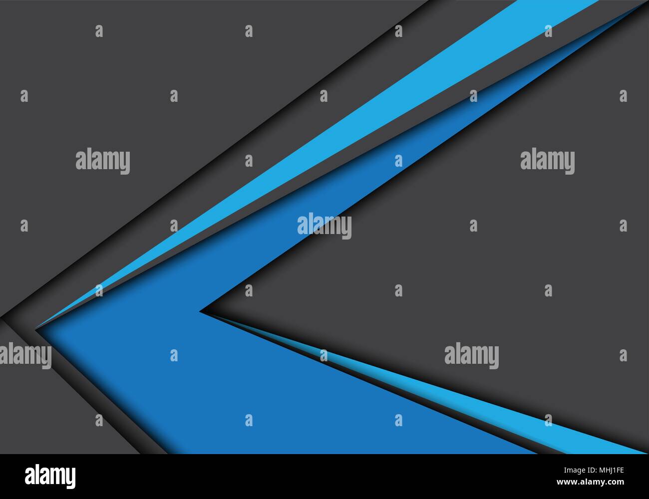 Abstract blue arrow speed on gray design modern futuristic background ...