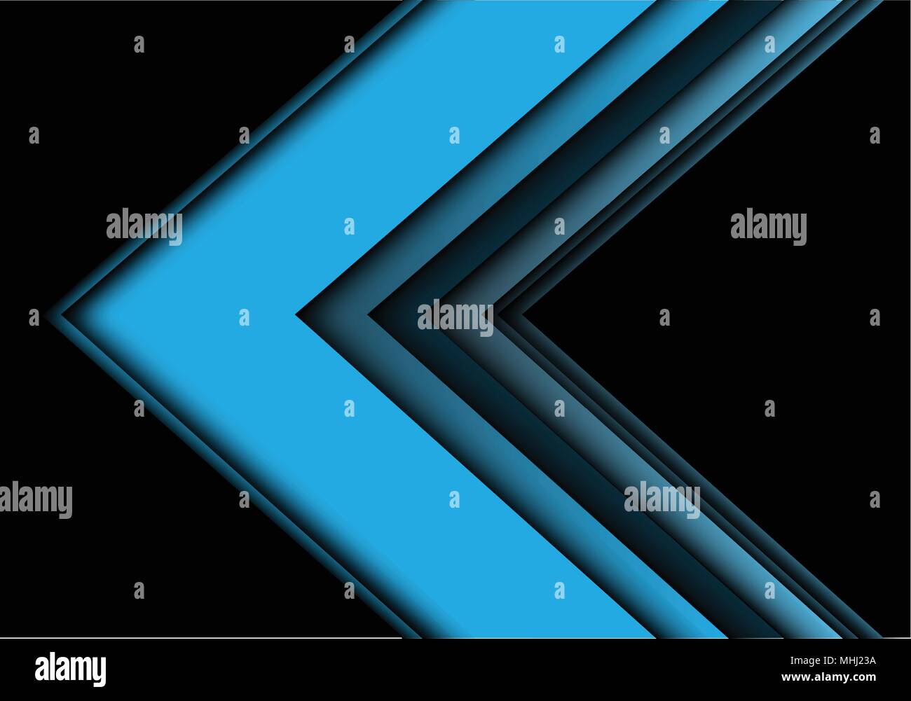 Abstract blue arrow on black design modern futuristic background vector ...
