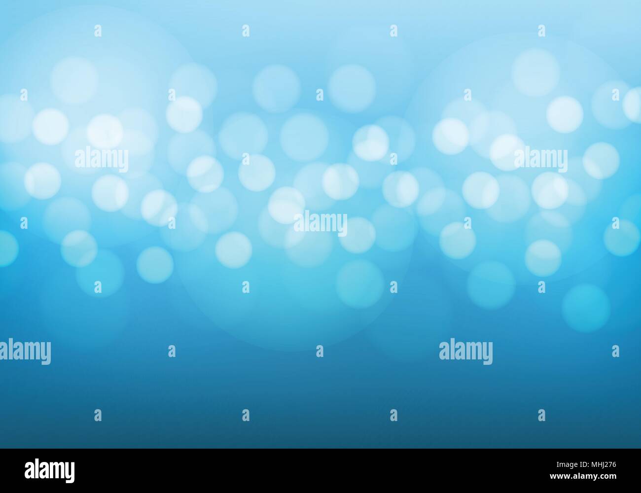 Abstract white bokeh light on blue luxury background vector illustration. Stock Vector