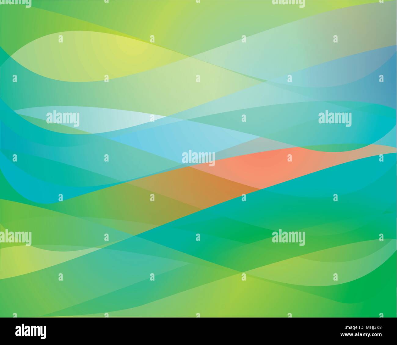 Hand drawn vector illustration or drawing of some soft color waves ...