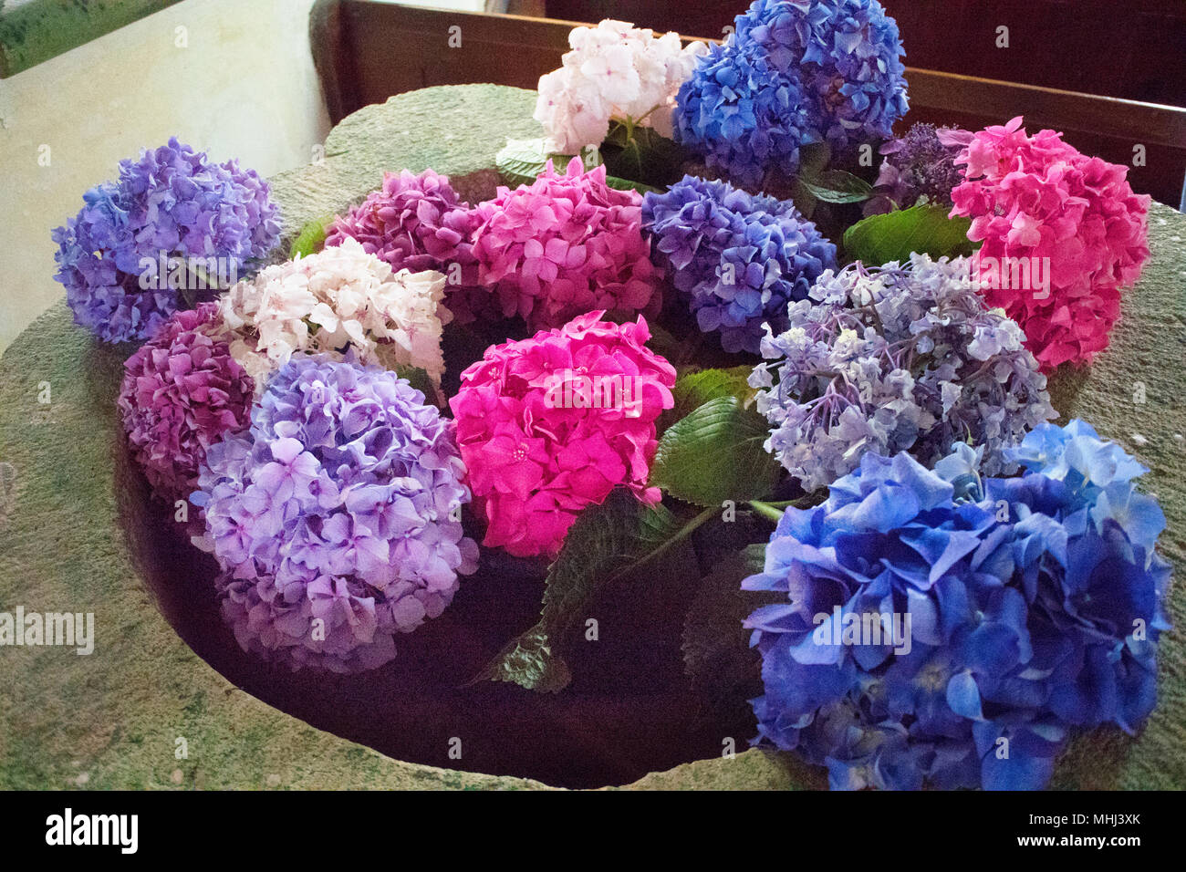 Flower Arrangement In Church Stock Photos Flower Arrangement In