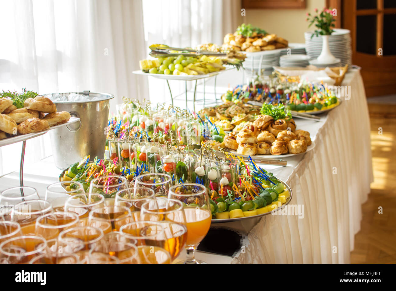 Delicacies and snacks at a buffet or Banquet. Catering. Selective focus  Stock Photo - Alamy