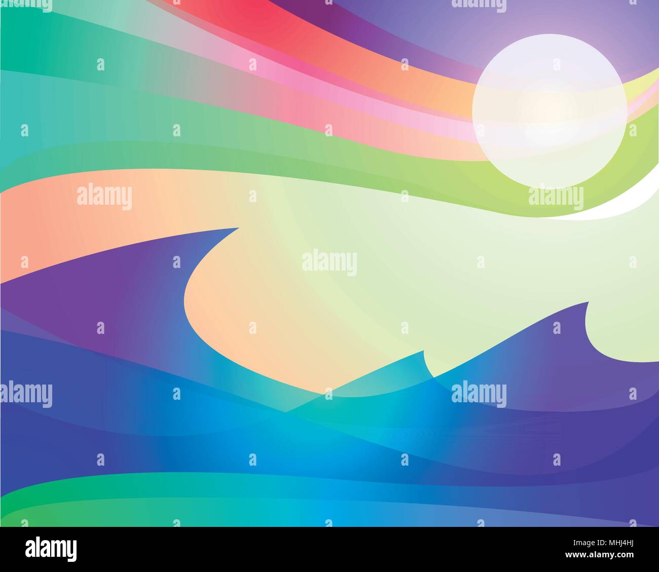 Wave Shape Color Vector Waves background vector vectors hi-res stock photography and images - Alamy