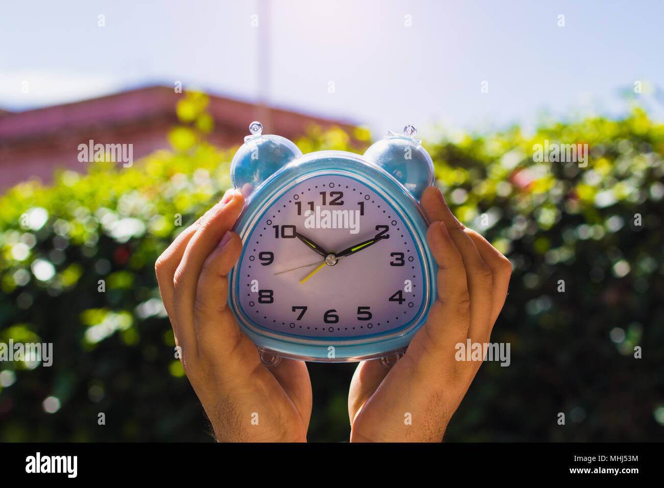 Clock face showing time two hires stock photography and images Alamy