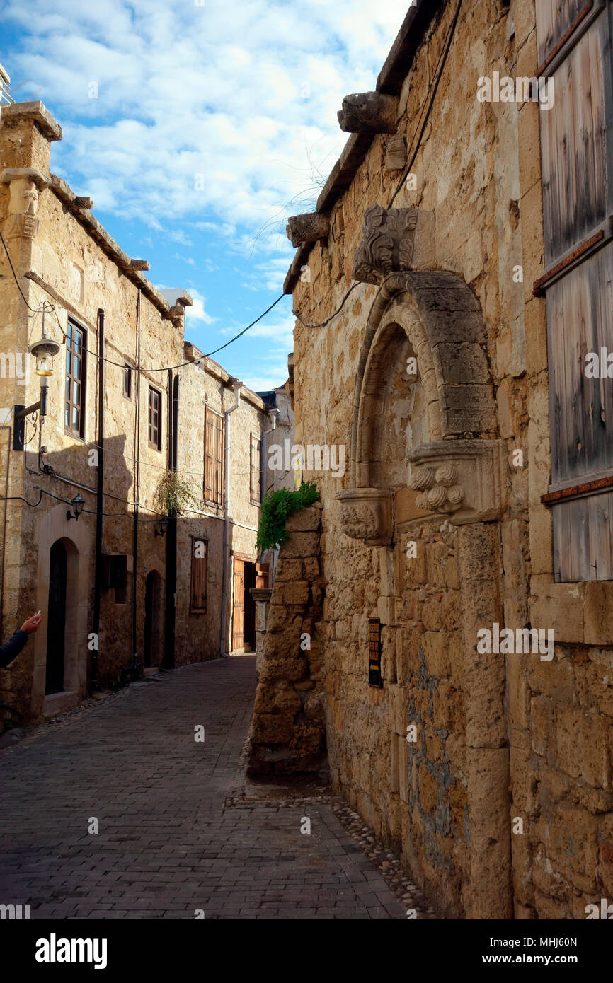 Kyrenia old town street, Northern Cyprus Stock Photo
