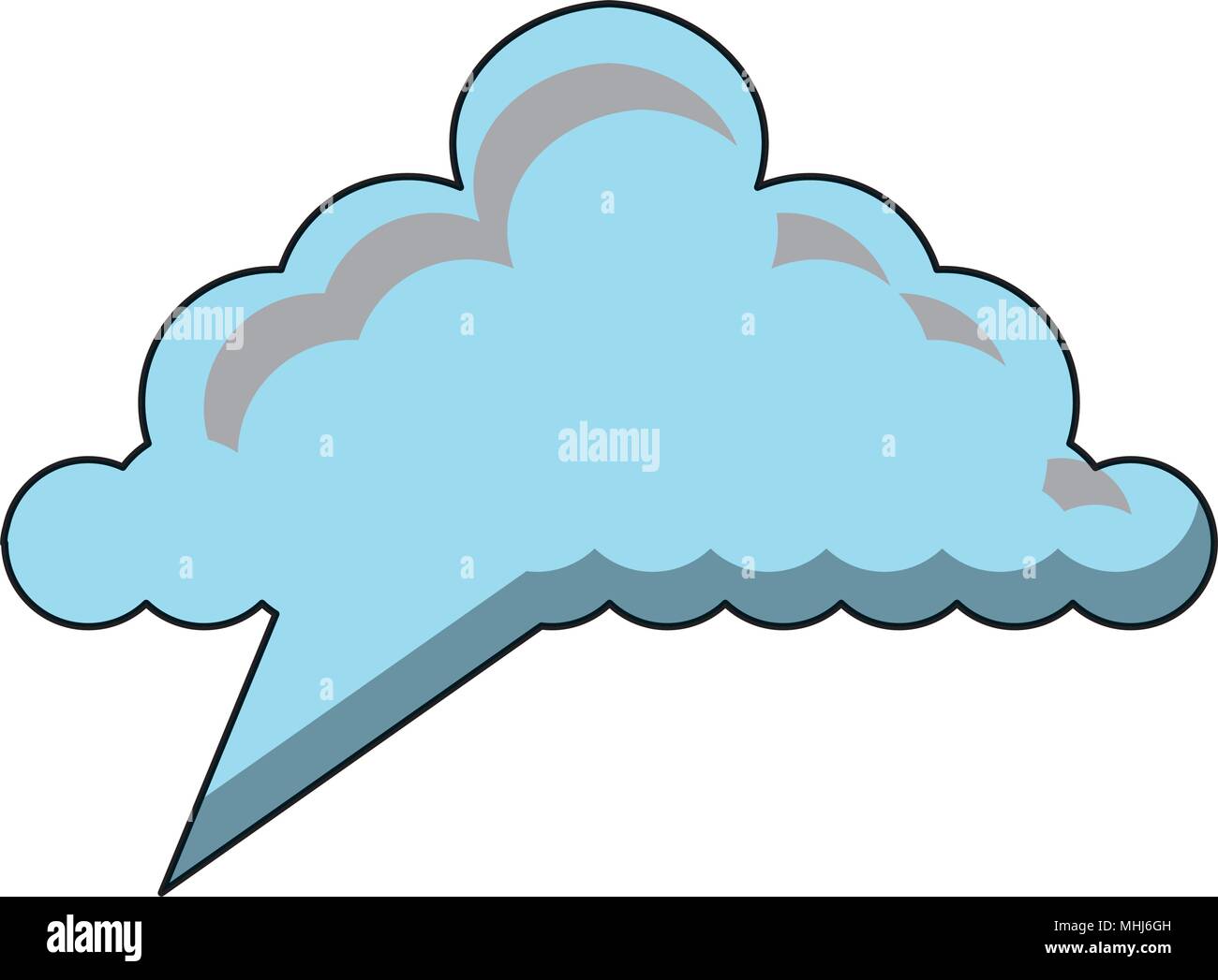 speech cloud icon over white background, colorful design. vector ...