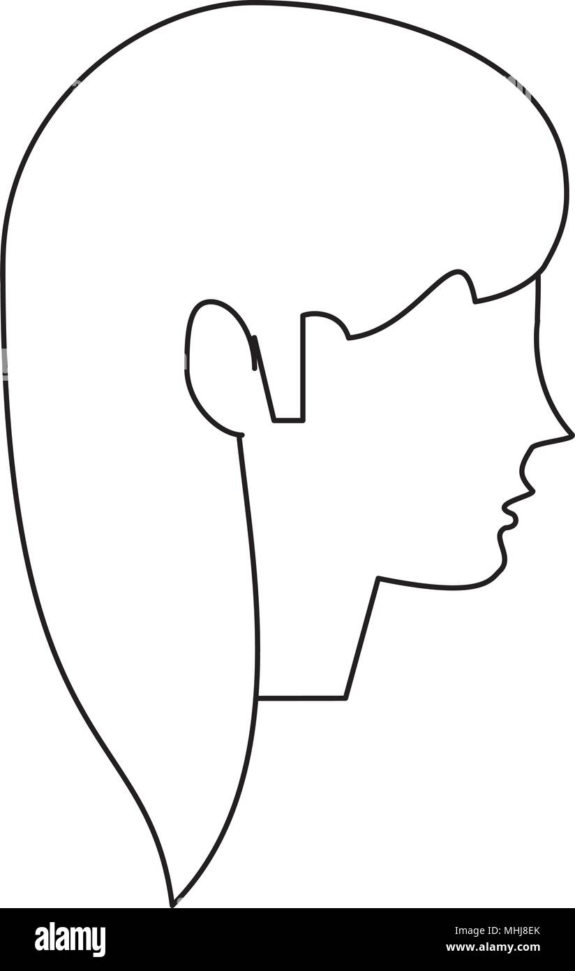 avatar woman head icon over white background, vector illustration Stock ...