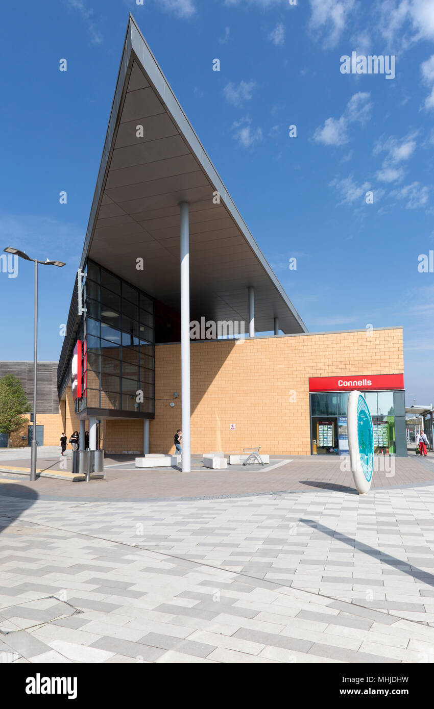 Modern architecture buildings at Orbital Shopping Park developed by