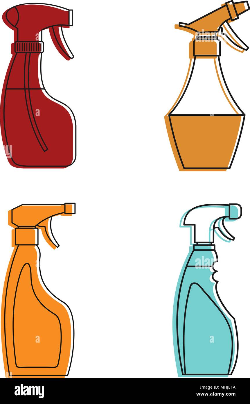 Spray icon set, color outline style Stock Vector Image & Art - Alamy