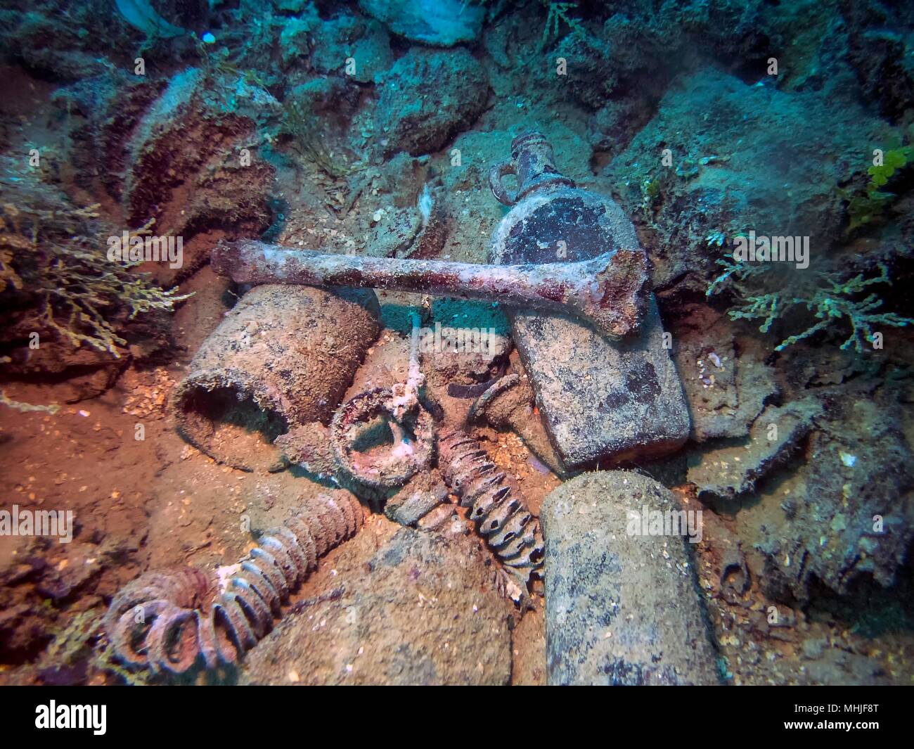Sunken titanic interior