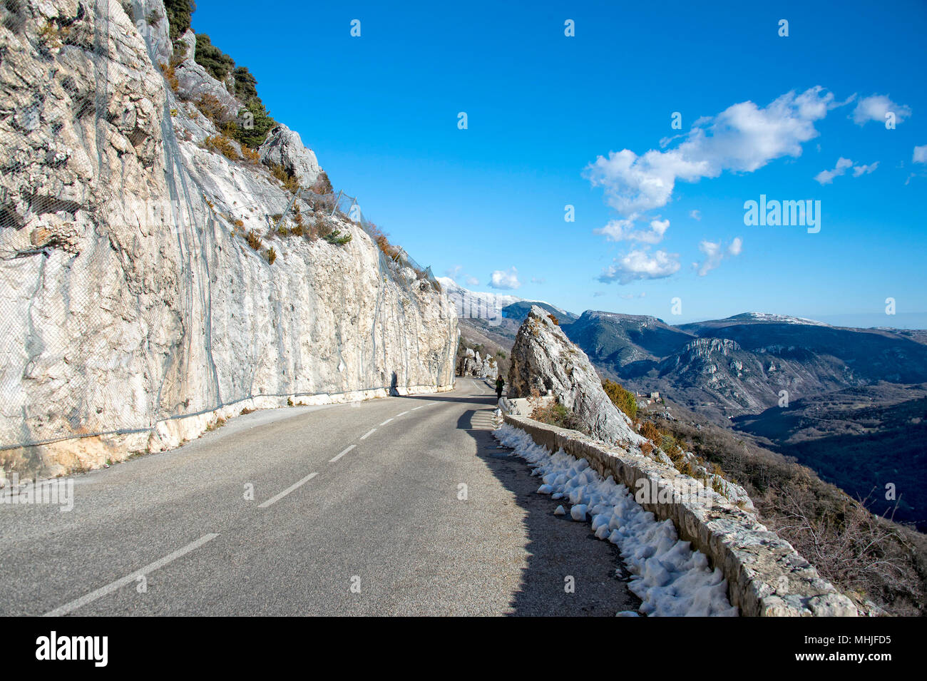 high provence mountain road in france Stock Photo - Alamy