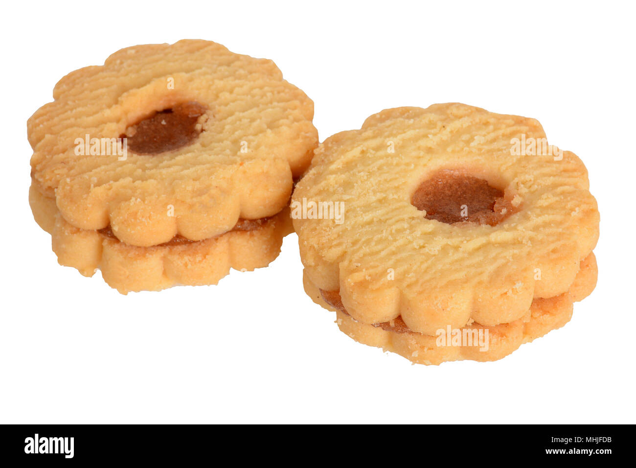 Sandwich cookies with jam Stock Photo - Alamy