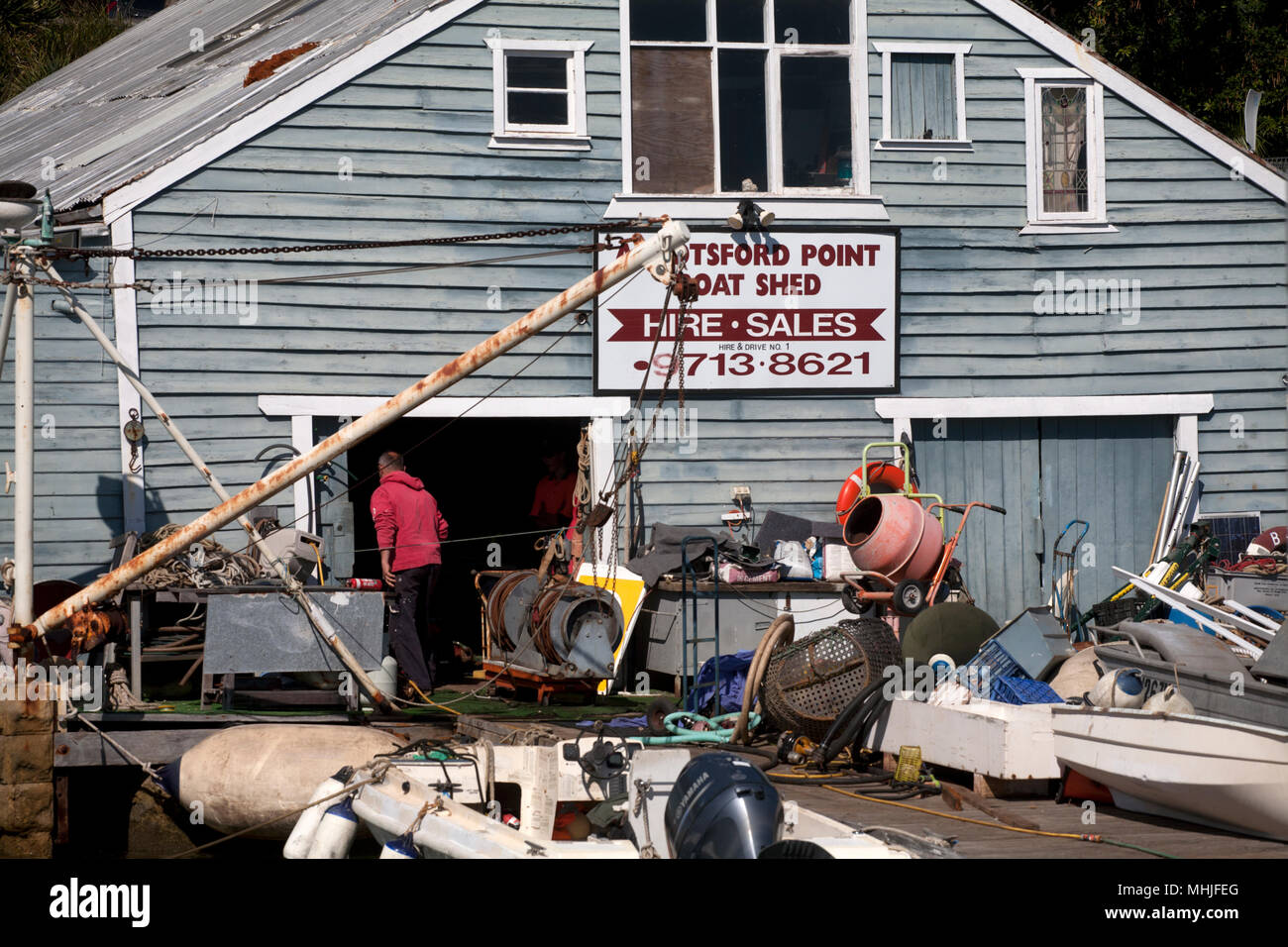 abbotsford point boat shed abbotsford new south wales australia Stock