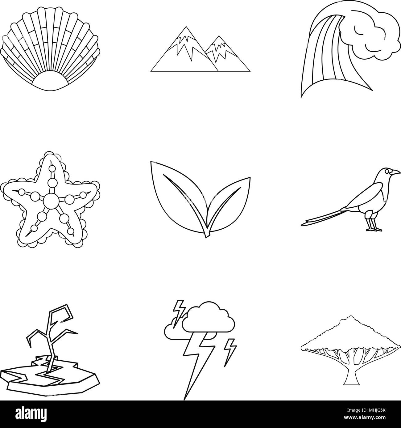 Thaw icons set, outline style Stock Vector Image &amp; Art - Alamy