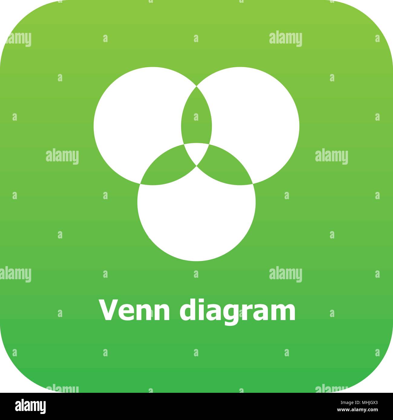 Round venn diagram icon green vector Stock Vector Image & Art - Alamy