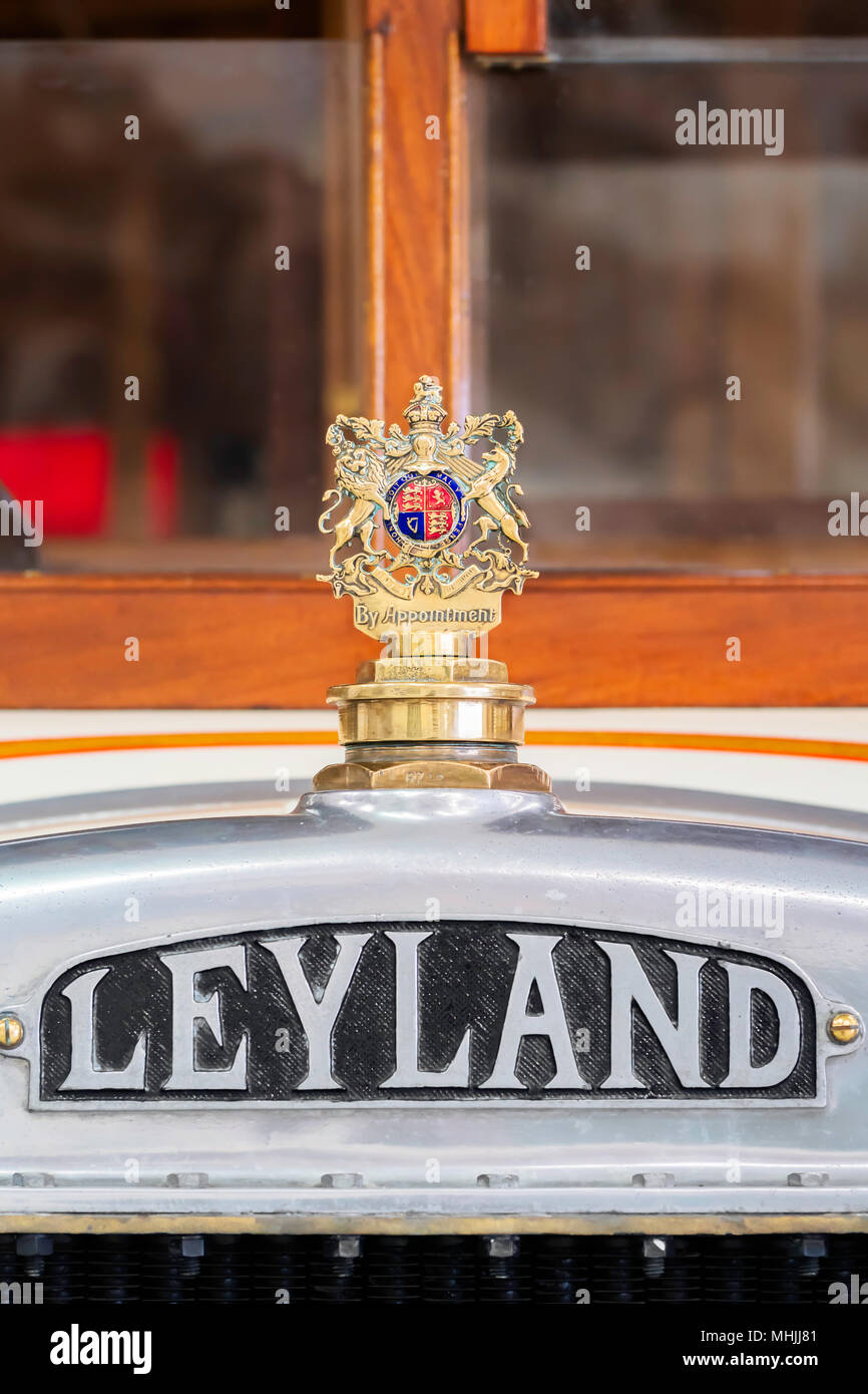 Leyland name plate, 1923 Stock Photo