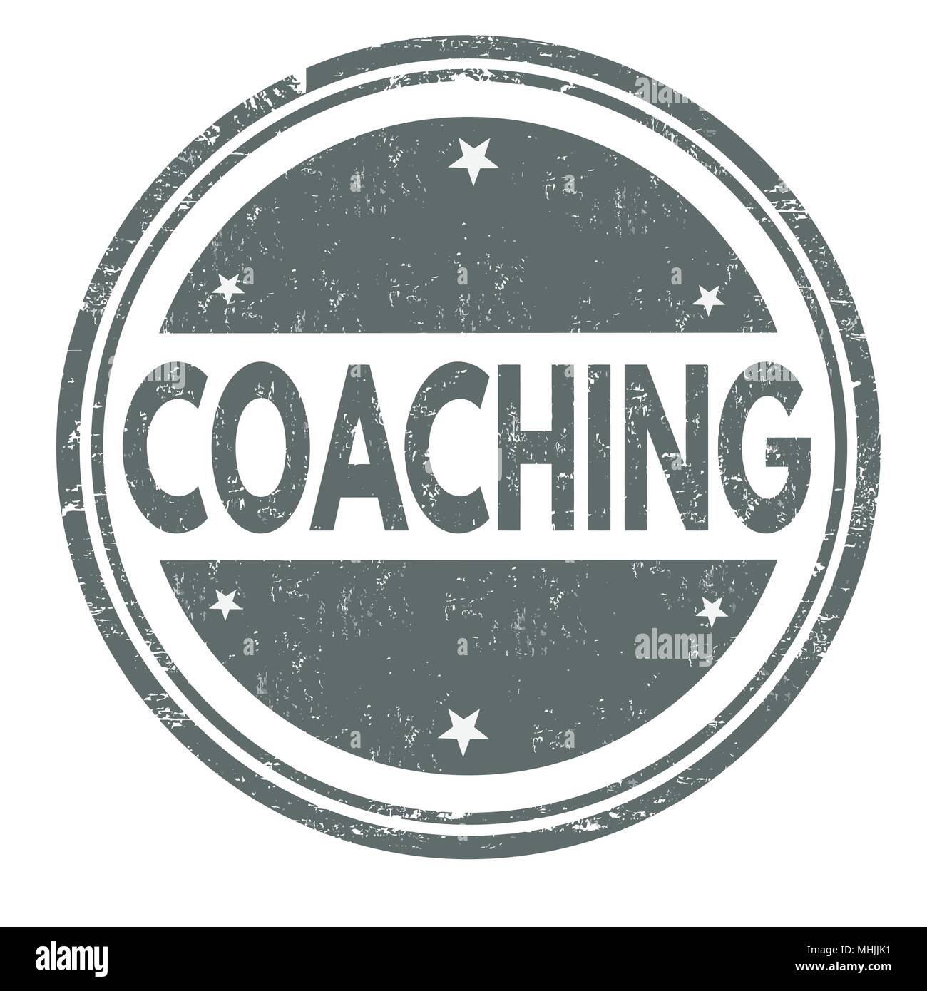 Coaching grunge rubber stamp on white background, vector illustration Stock Vector