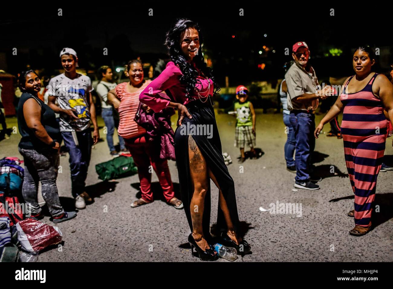 Shanel Smith (26 años), es un travesti - transexual  originario Tegucigalpa Honduras.  Donald Trump, presidente de los Estados Unidos, continua con su Stock Photo