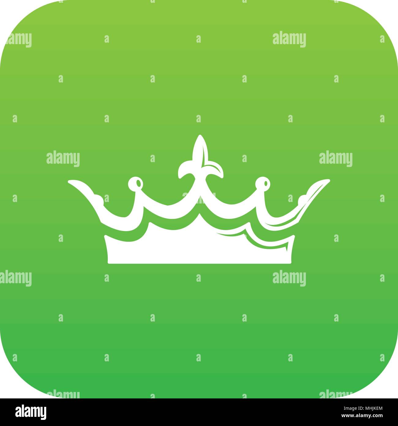 Medieval crown icon green vector Stock Vector Image & Art - Alamy