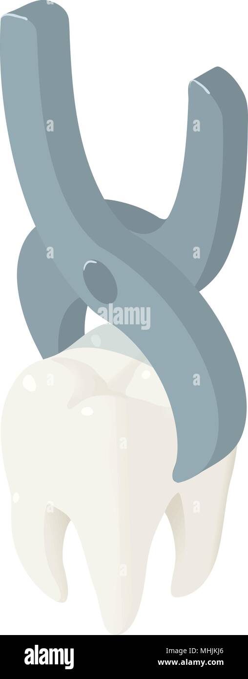 Tooth extraction icon, isometric style Stock Vector