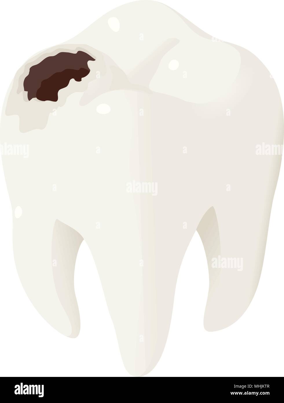 Tooth hole icon, isometric style Stock Vector