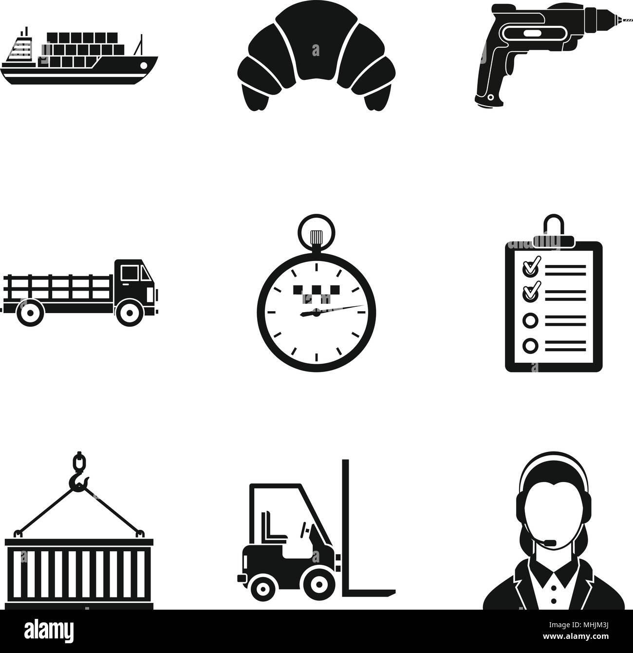 Work studio icons set, simple style Stock Vector Image & Art - Alamy