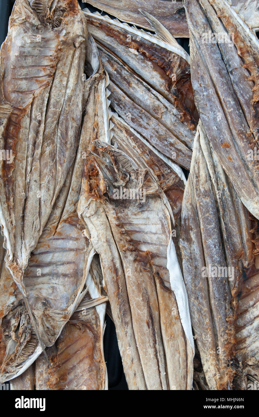 Dried fish at the Central Market in Kota Kinabalu, Sabah, Malaysian