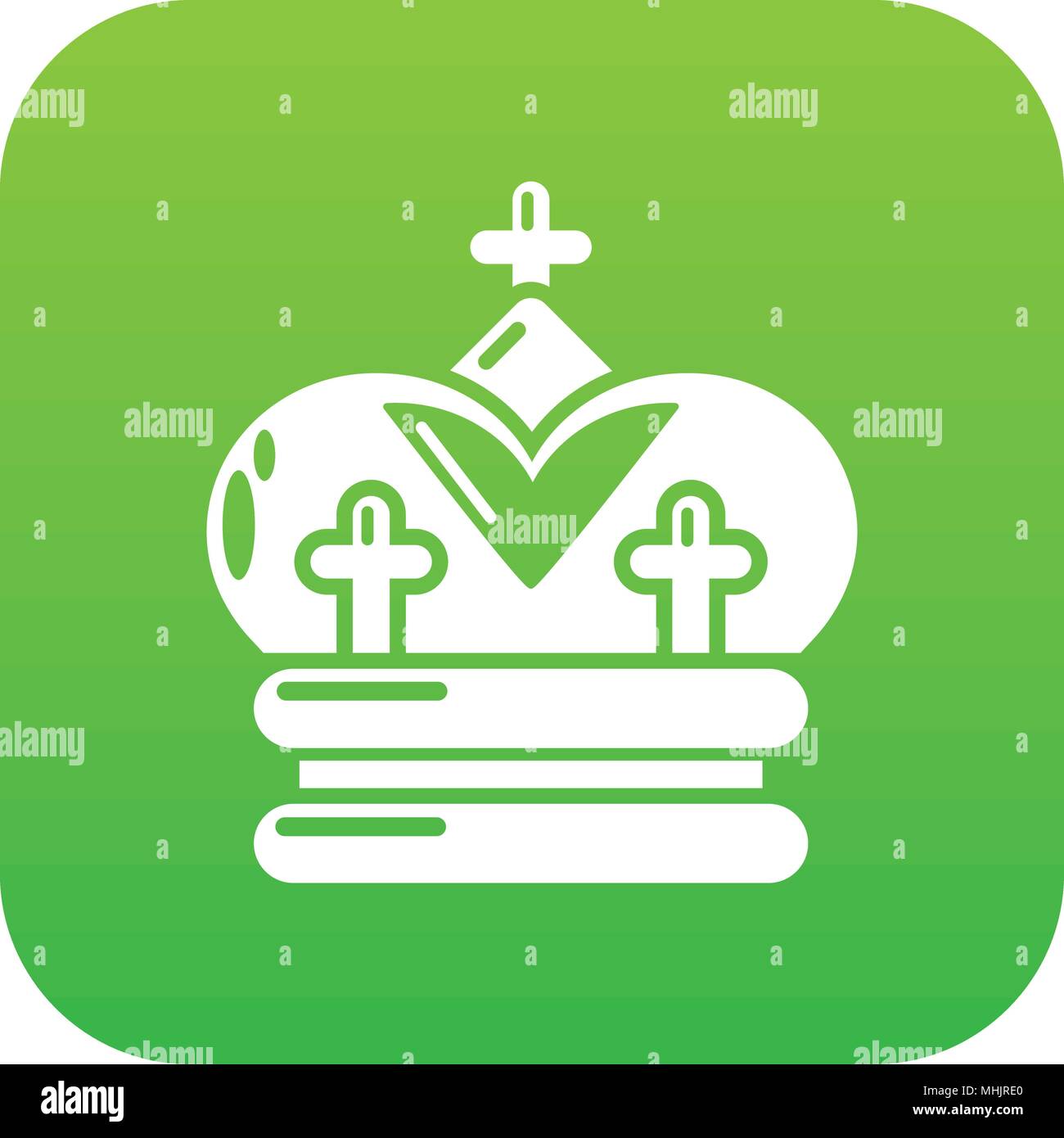 Crown icon green vector Stock Vector Image & Art - Alamy