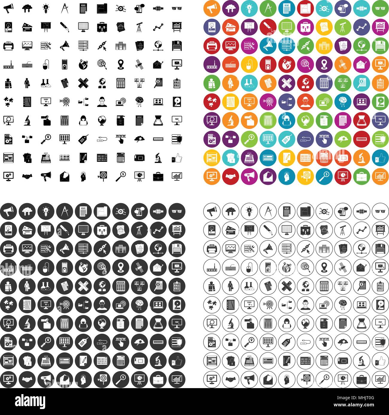 100 data mining icons set vector variant Stock Vector Image & Art - Alamy