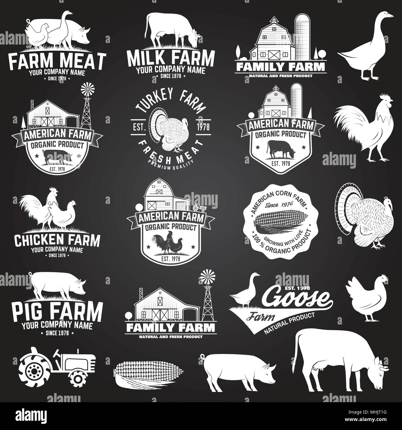 Vintage organic Stock Vector Images - Alamy