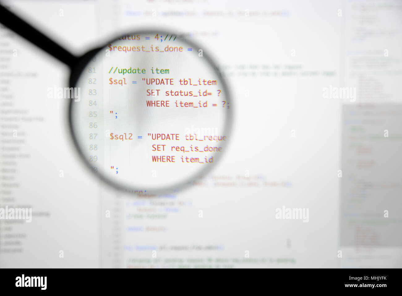 Mysql screenshot hi-res stock photography and images - Alamy
