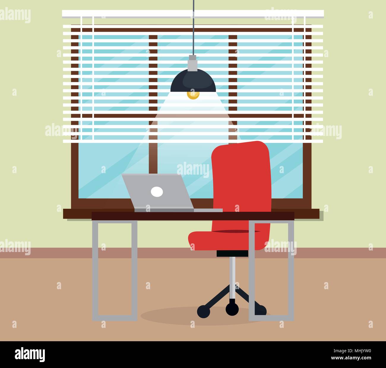 office workplace scene icon Stock Vector Image & Art - Alamy