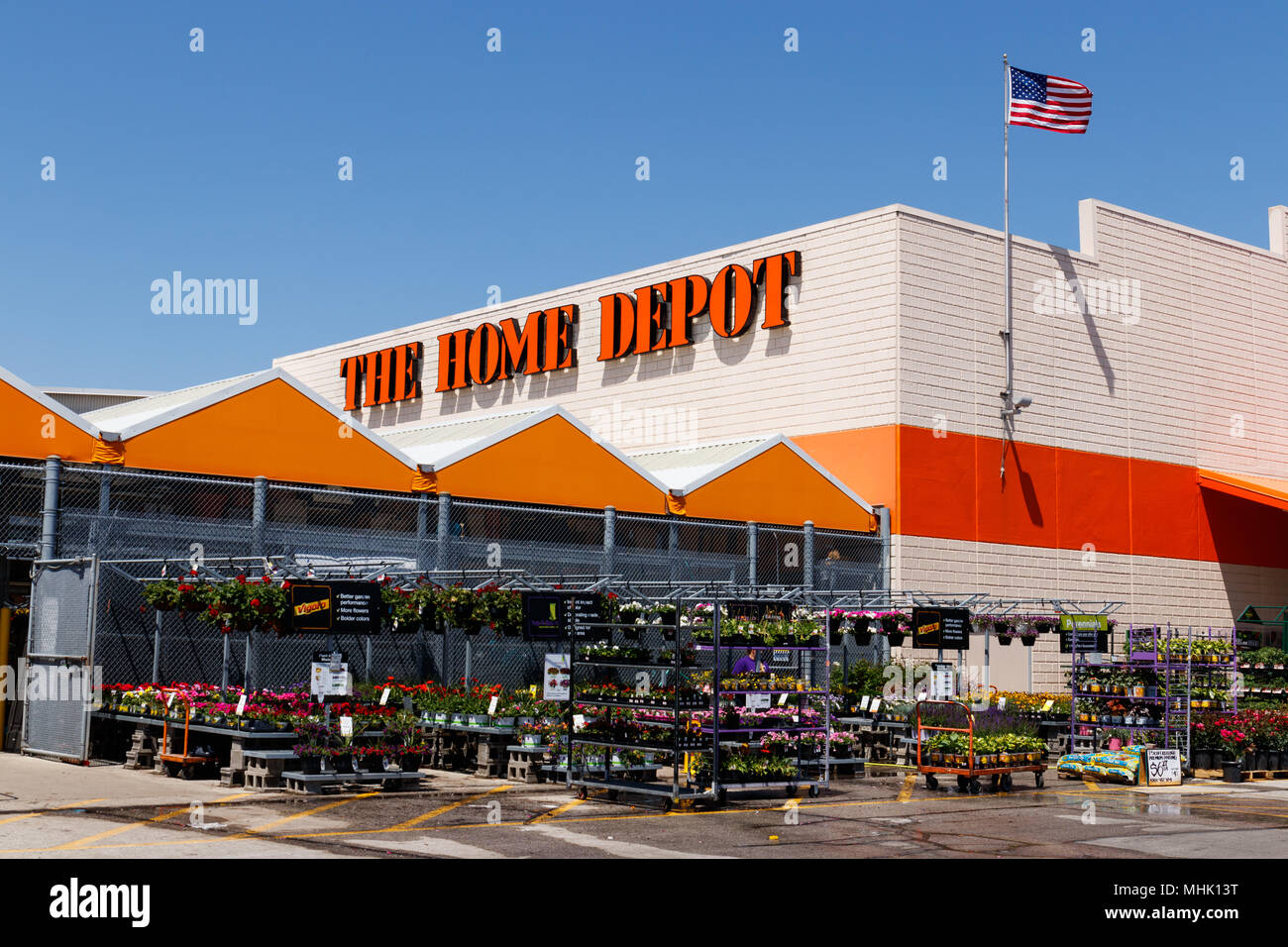 American Flag Flying Shopping Stock Photos American Flag Flying