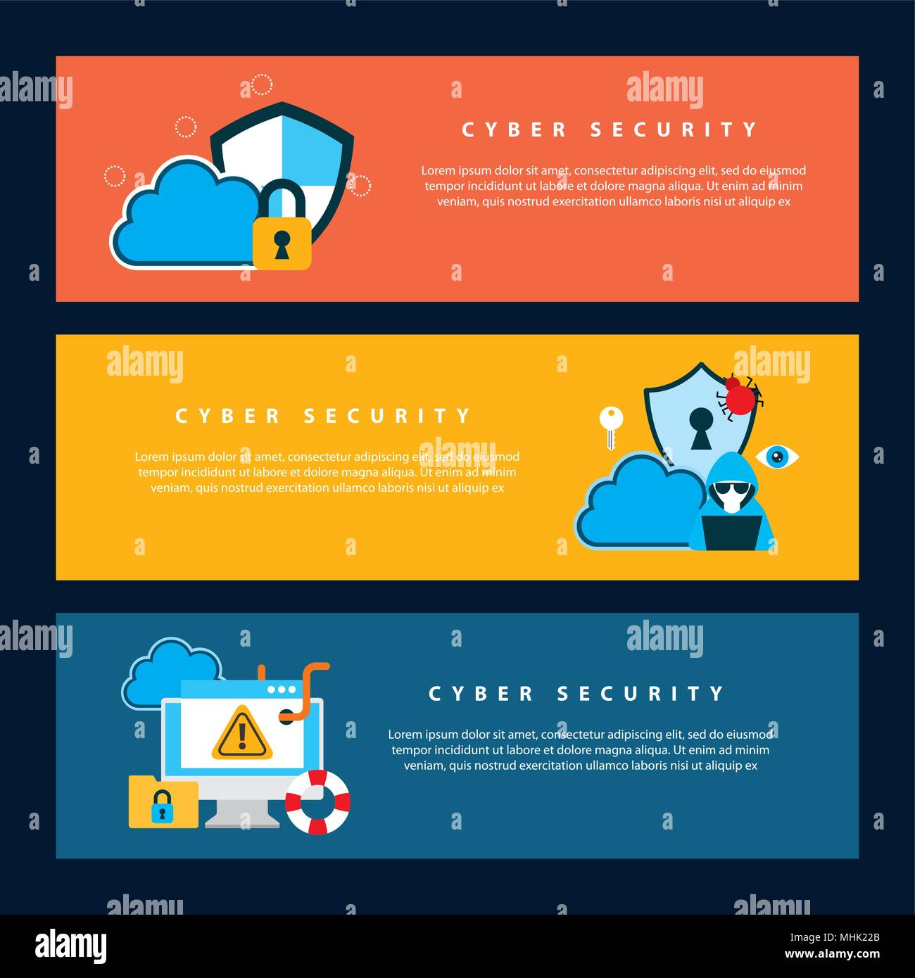 cyber security technology Stock Vector