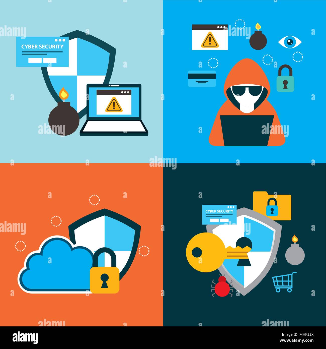 cyber security technology Stock Vector Image & Art - Alamy