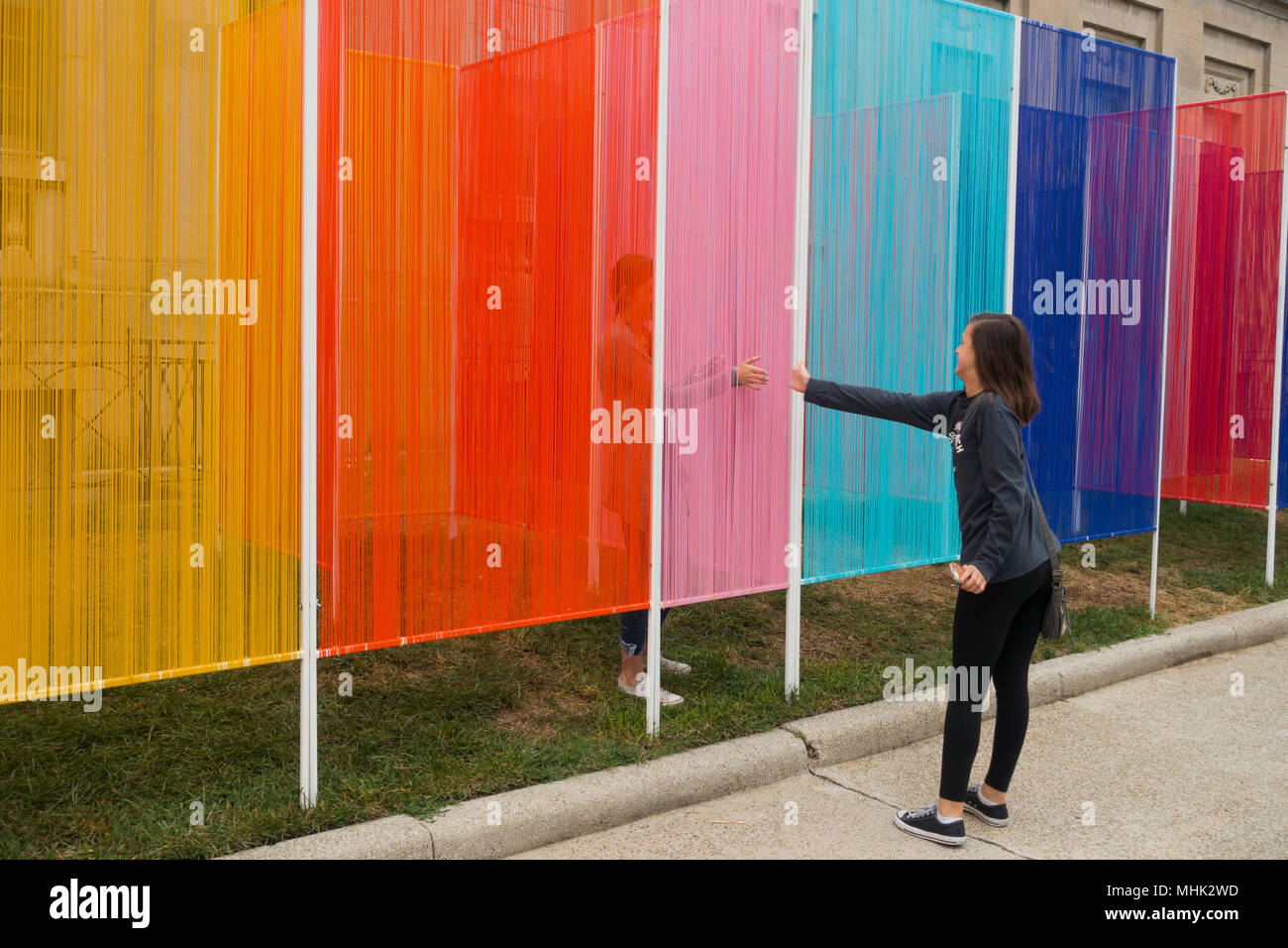 public art installation in Columbus Indiana Stock Photo