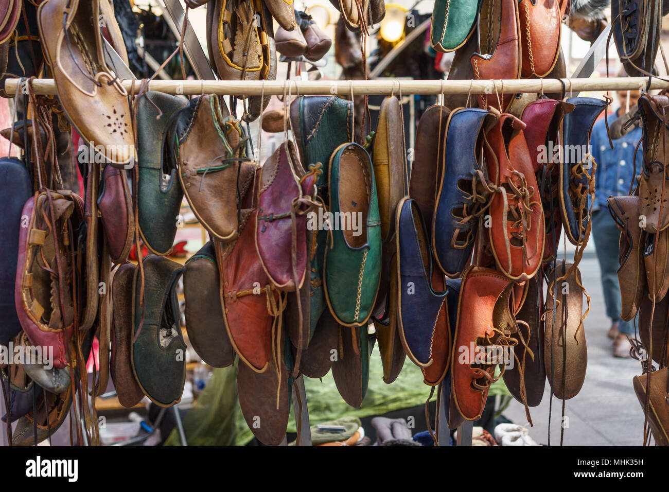 colourful leather shoes