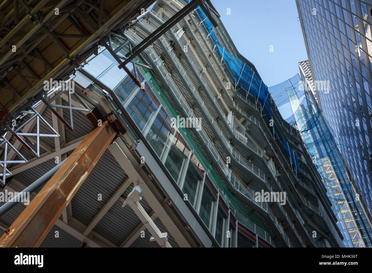 London (UK), September 2017. Skyscraper under construction in the City. Landscape format. Stock Photo