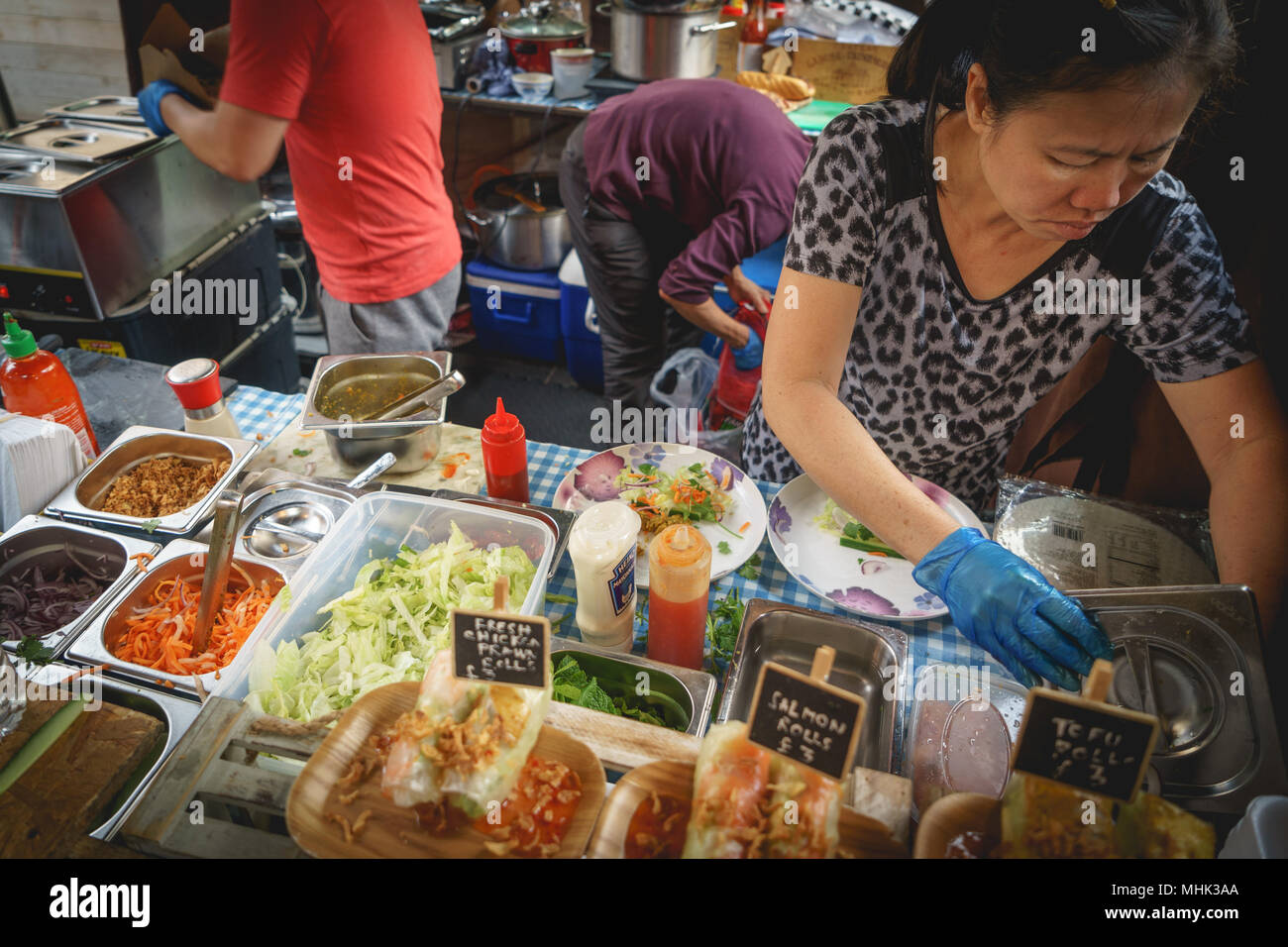 London Uk September 2017 Asian Street Food Stall In Greenwich