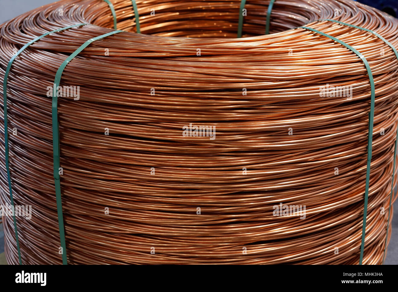 Coil of 8 mm electrolytic tough pitch copper wire rod Stock Photo Alamy