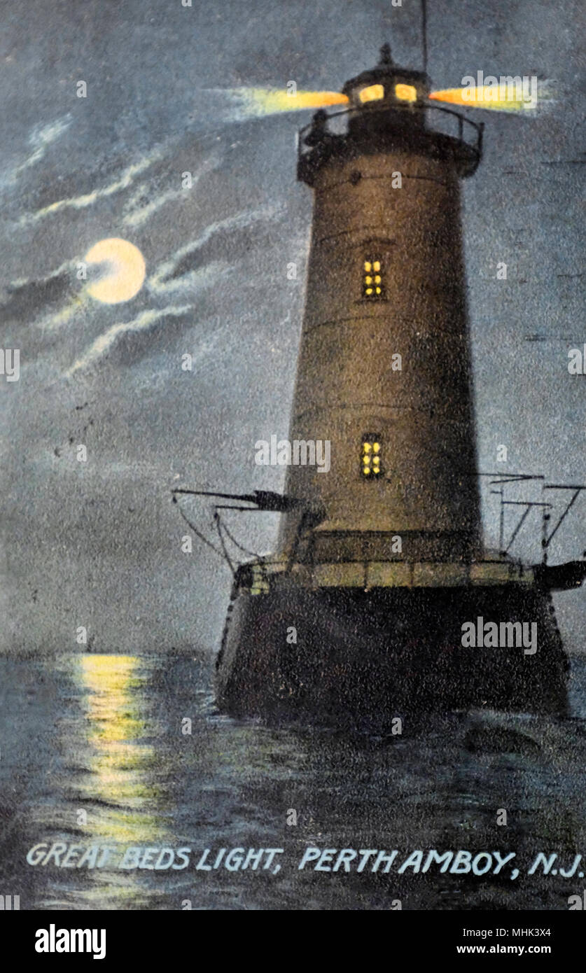 Vintage Lighthouse Painting High Resolution Stock Photography and