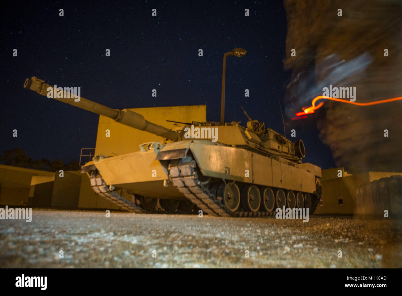 A U.S. Marines Corps M1A1 Abrams Main Battle Tank in support of Alpha ...